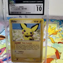 Pichu EX Emerald 59/106 CGC 10 Pokemon 2005 Non Holo - Image 1