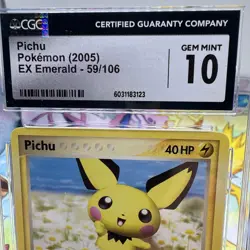 Pichu EX Emerald 59/106 CGC 10 Pokemon 2005 Non Holo - Image 2