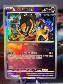 2025 POKEMON PRE EN-PRISMATIC EVOLUTIONS 046 IRON BOULDER POKE BALL HOLO NM/M - Image 1
