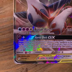 Pokemon TCG Pokemon Latias & Latios GX Ultra Rare Holo 113/181 NM Tag Team Up - Image 5