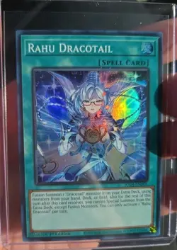 Yugioh! 1x Rahu Dracotail JUSH-EN009 Collector's Rare 1st Ed NM - Image 1