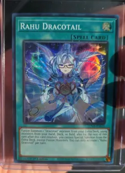 Yugioh! 1x Rahu Dracotail JUSH-EN009 Collector's Rare 1st Ed NM - Image 2