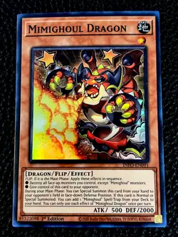 Mimighoul Dragon INFO-EN091 Yugioh 1st Edition Super Rare - Image 1