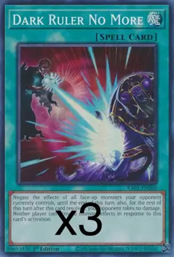 3X Yugioh Dark Ruler No More RA01-EN060 Super Rare 1st Edition NM - Image 1