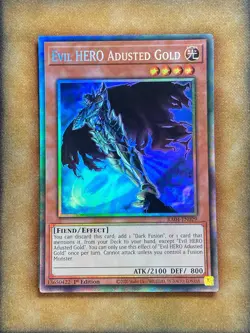 Yugioh Evil HERO Adusted Gold RA04-EN029 Prismatic Collector Rare 1st Ed NM - Image 1