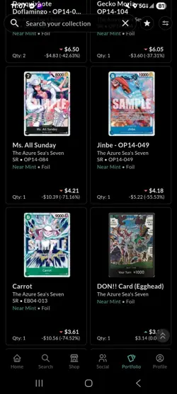 19 card lot One Piece OP14 The Azure Seas - Image 5