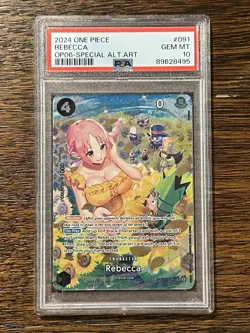 PSA 10 Rebecca OP05-091 SP Alt Art Wings Of The Captain One Piece TCG English - Image 1
