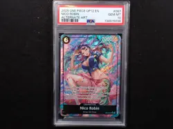 2025 ONE PIECE OP12-LEGACY OF THE MASTER ALTERNATE ART #087 NICO ROBIN PSA 10 - Image 1