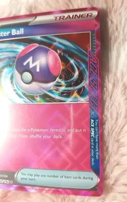Pokemon TCG Master Ball 153/162 Temporal Forces SV05 Ace Spec Rare Holo Card - Image 3