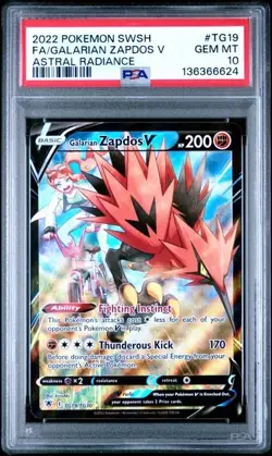 PSA 10 Galarian Zapdos TG19 Astral Radiance Pokemon Card - Image 1