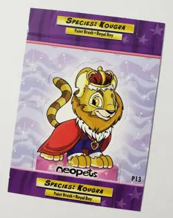 NEOPETS TRADING CARD GAME STAND-UPS SPECIES KOUGRA P13 ROYAL BOY 2008 ENTERPLAY - Image 1
