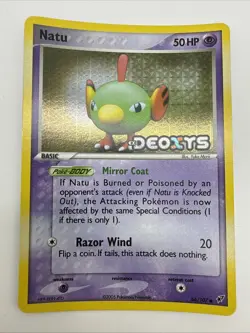 Natu 66/107 EX Deoxys Reverse Holo Stamped Pokemon Card - Image 3