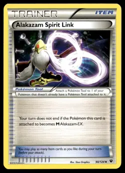 Alakazam Spirit Link 90/124 Pokemon Card Fates Collide Uncommon Energy LP W35 - Image 1