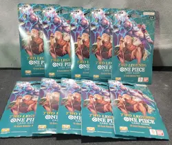 Bandai One Piece Card Game Op-08 Two Legends Booster sleeved 10 Packs - Image 1