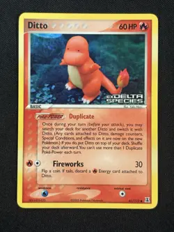 Ditto Charmander 61/113 Reverse Holo Delta Species Stamped Pokemon Card - Image 1