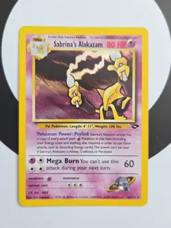 Sabrina's Alakazam - 16/132 - Pokemon Gym Challenge Unlimited Holo Rare Card NM - Image 1