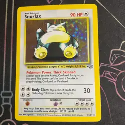 Pokemon TCG Snorlax Jungle Holo Card 11/64 Unlimited Rare LP Condition - Image 1