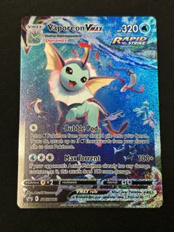 Vaporeon VMAX SWSH182 Sword & Shield Promo Holo Pokemon TCG Card Mint Condition - Image 1