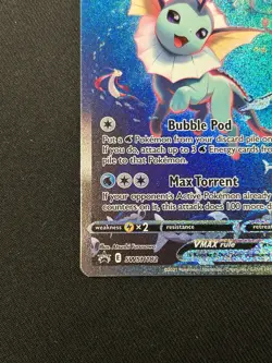 Vaporeon VMAX SWSH182 Sword & Shield Promo Holo Pokemon TCG Card Mint Condition - Image 5