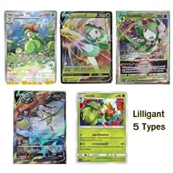 Pokemon TCG Single Card Lilligant 5 Types Thai Language AUTHENTIC - Image 1