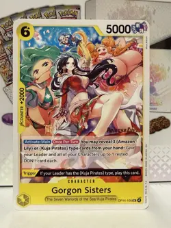 One Piece CCG Gorgon Sisters Op14-105 Release Event Promo Card English NM - Image 1
