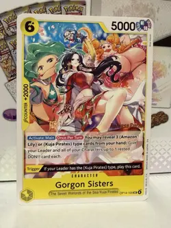 One Piece CCG Gorgon Sisters Op14-105 Release Event Promo Card English NM - Image 2
