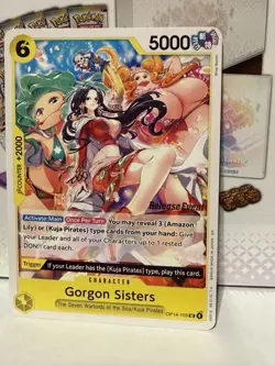 One Piece CCG Gorgon Sisters Op14-105 Release Event Promo Card English NM - Image 3