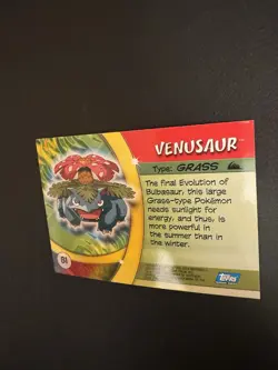 Topps Pokemon Venusaur Advanced Challenge Trading Card, No. 81, 2004 - Image 5