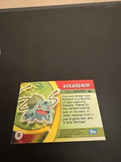 BULBASAUR #11 - 2004 Topps Advanced Challenge - Blue Logo - POKEMON CARD - LP - Image 3