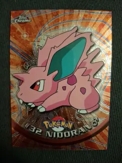 Nidoran #32 - Topps Chrome Series 1 Pokemon Card Light Play - Image 2