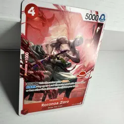 One piece card, Roronoa Zoro ST21-015 SR, red straw hat logo 2, Yosuke Adachi - Image 3