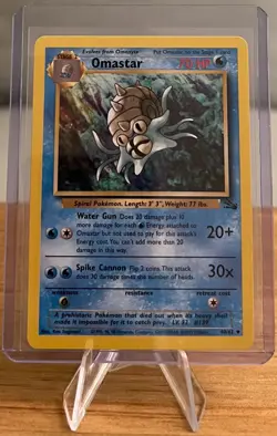 Omastar #139 Non-Holo Pokemon Card Near Mint 40/62 Uncommon Fossil Set 1999 - Image 1