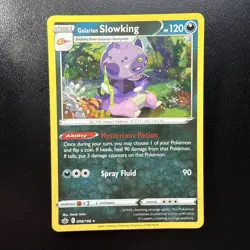 FREE SHIPPING Pokemon TCG Chilling Reign Galarian Slowking Holo Rare Card 98/198 - Image 1