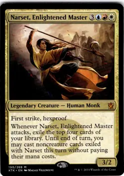 Magic The Gathering Narset, Enlightened Master Mythic #190 - Image 1