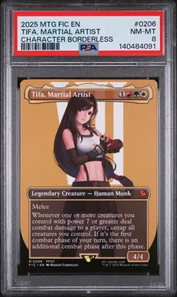2025 MTG FINAL FANTASY COMMANDER #0206 TIFA, MARTIAL ARTIST PSA 8 - Image 1