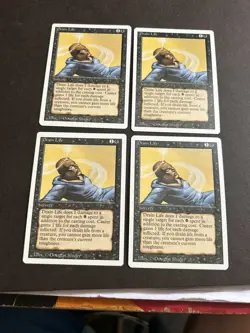 4x Drain Life Revised Playset NM Unplayed MTG Magic The Gathering Free Shipping - Image 1
