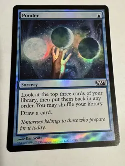 Magic the Gathering Ponder 73/249 (M12) FOIL - Image 1