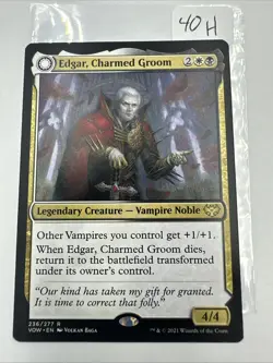MTG Edgar, Charmed Groom // Edgar Markov's Coffin - Innistrad: Crimson Vow #236 - Image 2