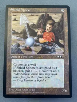 Shield Sphere Alliances MTG-Never Played Near Mint-Vintage Magic the Gathering - Image 1