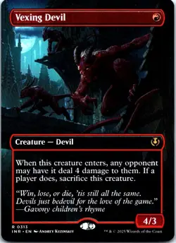 Vexing Devil (Borderless) R Innistrad Remastered 313 NM NM-LP - Image 1
