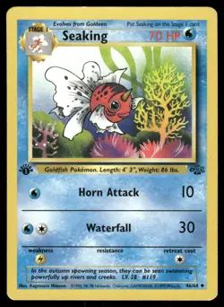 Pokemon Cards Seaking 46/64 1ST EDITION Jungle Uncommon LP - Image 1