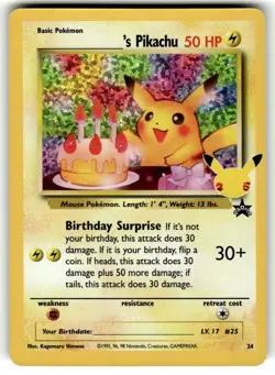 Pokemon TCG Celebrations #24 ______'s Pikachu NM - Image 1