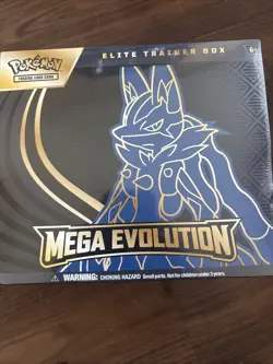 Pokemon TCG Mega Evolution Lucario ETB Elite Trainer Box Sealed - Image 1