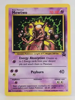 Pokemon TCG Mewtwo #14 WOTC Wizard's Black Star Promo Card - Image 1