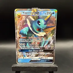 Pokemon 2019 TCG Vaporeon GX Black Star Promo SM172 Holo - Image 1