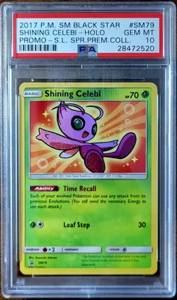 2017 Pokemon S&M Shining Legends Promo SPC #SM79 Shining Celebi PSA 10 Gem Mint - Image 1