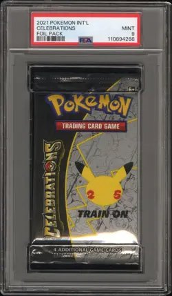 2021 Pokemon INT'L SWSH Celebrations Booster Pack PSA 9 MINT English - Image 1