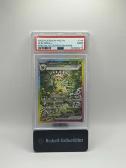 2025 POKEMON PRE EN-PRISMATIC EVOLUTIONS #144 LEAFEON EX PSA 9 - Image 1