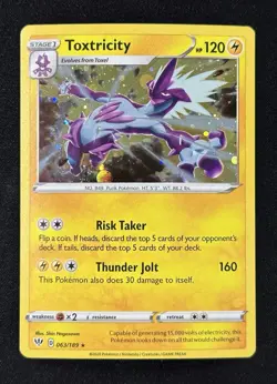 Toxicity 063 Cosmos Holo 2020 Pokemon HD GALAXY SWIRL🌀Darkness Ablaze - Image 2