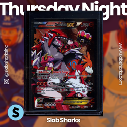 2015 POKEMON XY DOUBLE CRISIS #15/34 TEAM MAGMA'S GROUDON EX FULL ART - Image 1